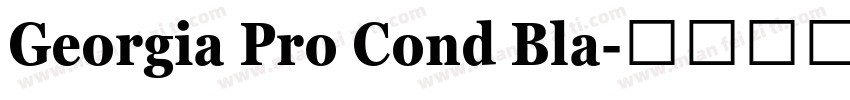 Georgia Pro Cond Bla字体转换
